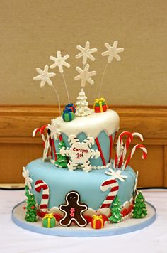 Christmas Themed Birthday Cake