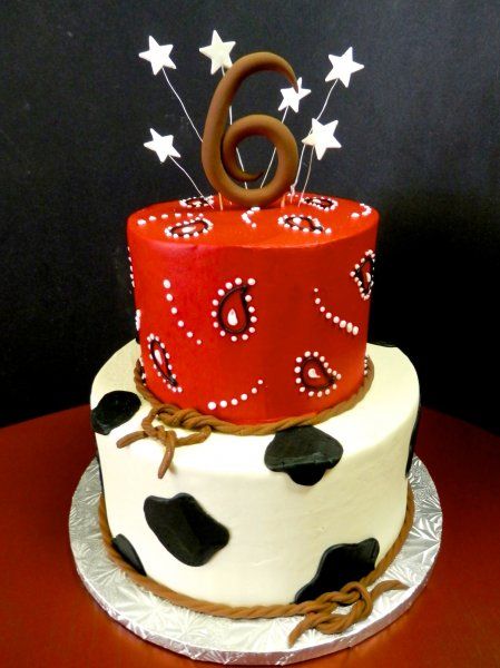 Cowboy Themed Birthday Cake