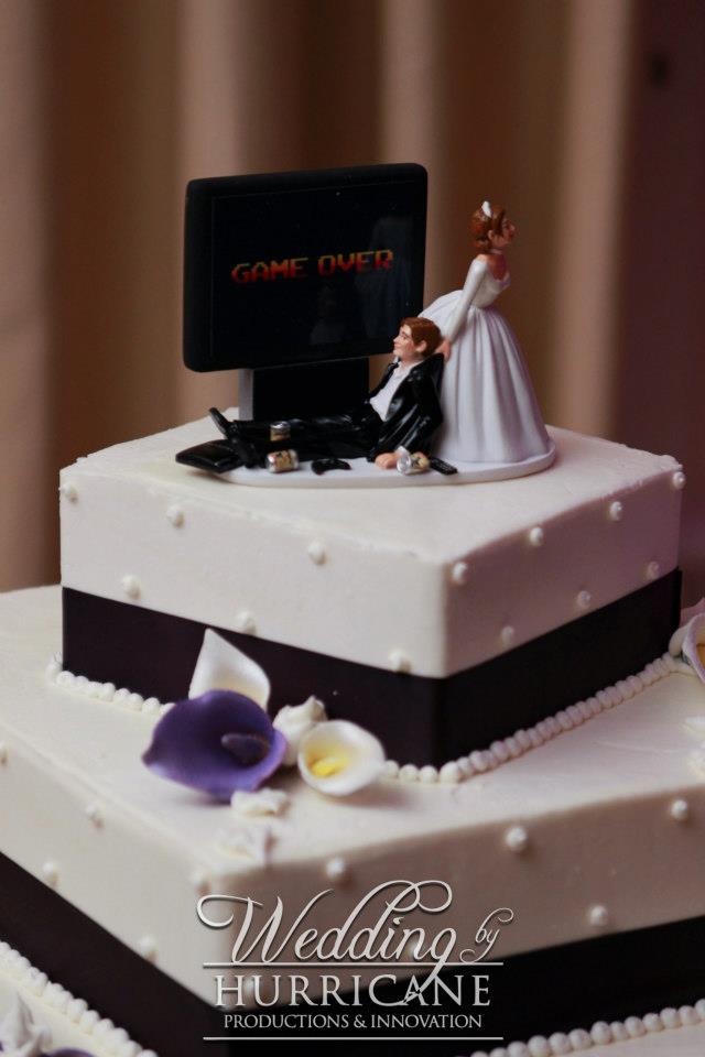 Game Over Wedding Cake Topper