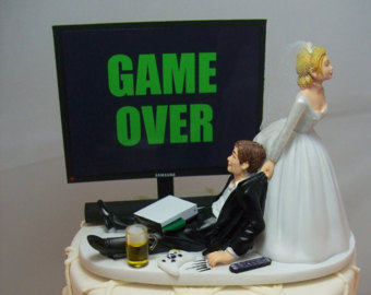 Game Wedding Cake Topper