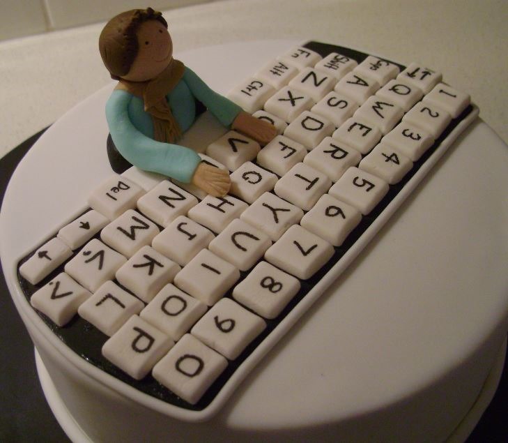 Happy Birthday Computer Cake