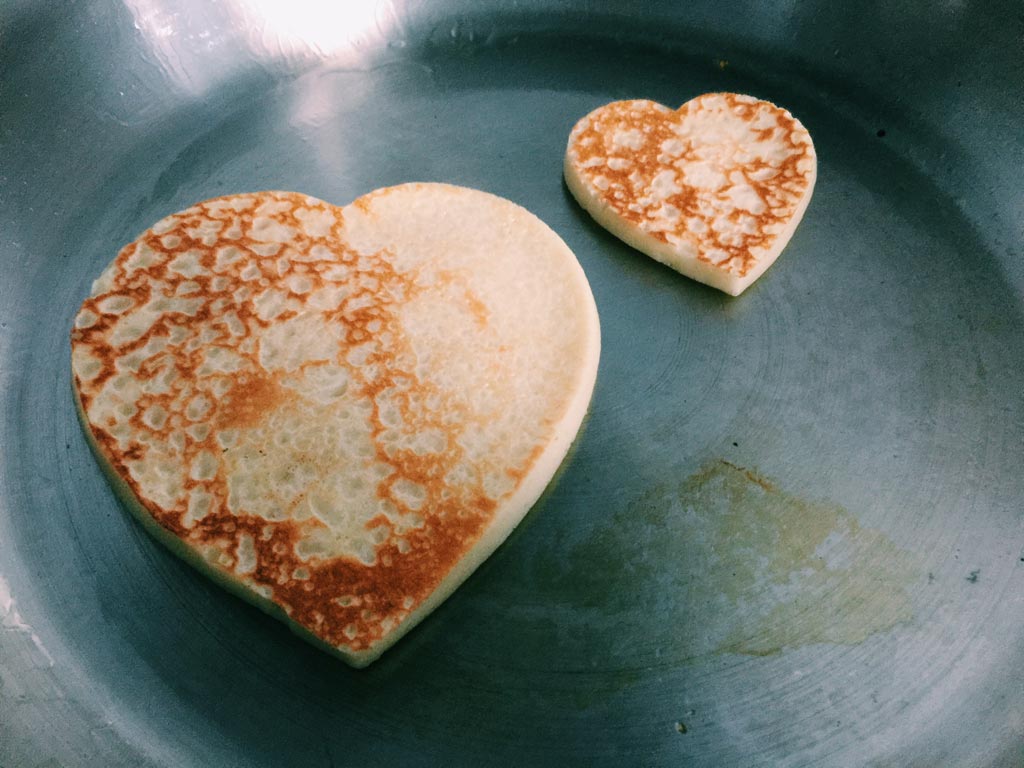 Heart Shaped Pancakes