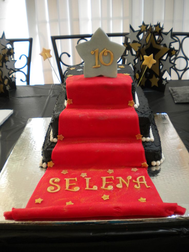 Hollywood Red Carpet Cake