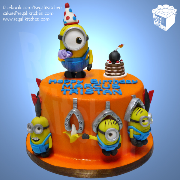 Minion Birthday Cake Cartoon