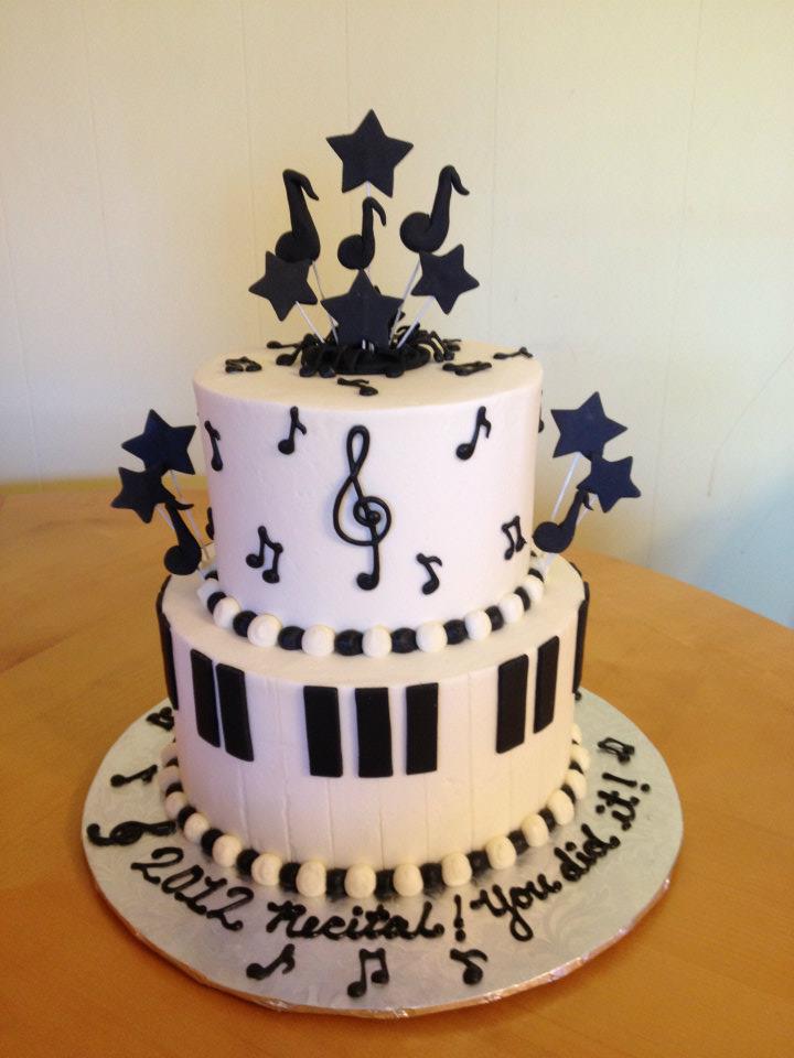 Cakes Black And White Musical Images Photo Music Note Themed