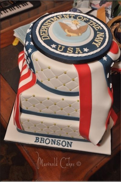 Navy Military Retirement Cake