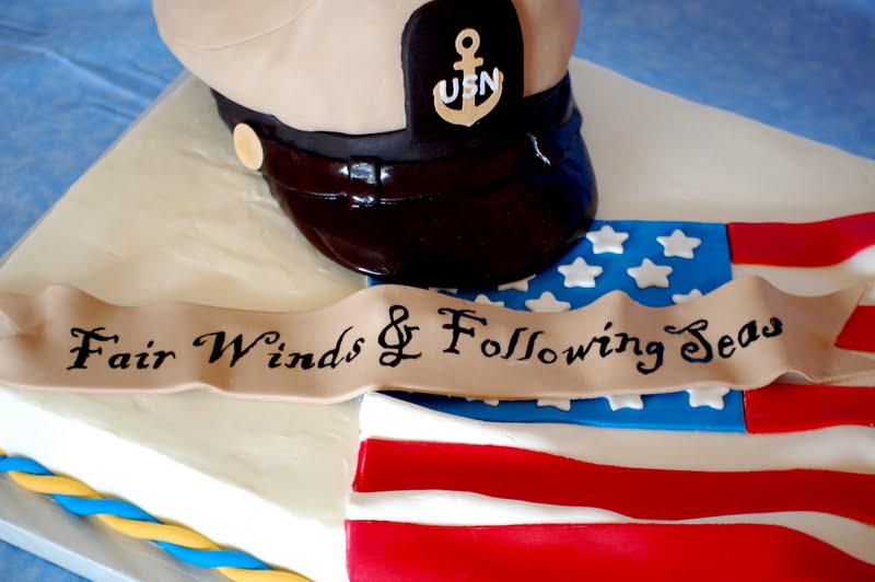 Navy Retirement Cake