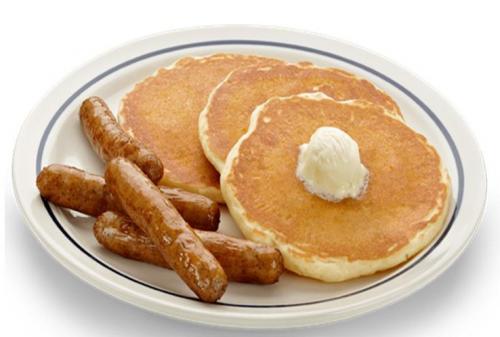 7 Photos of Two Pancakes And Sausage Links