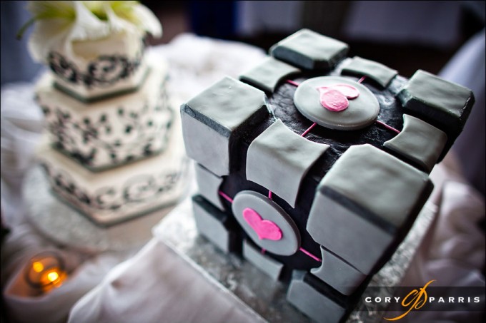 Portal Cube Wedding Cake