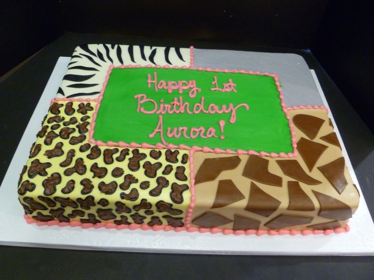 Safari Baby Shower Sheet Cakes