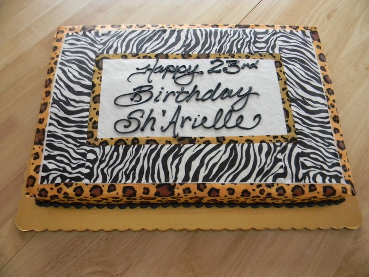 Safari Print Sheet Cake