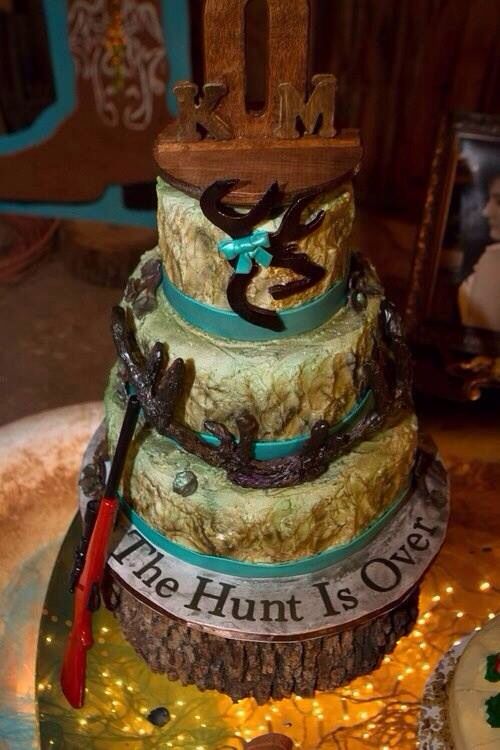 The Hunt Is Over Wedding Cake Country