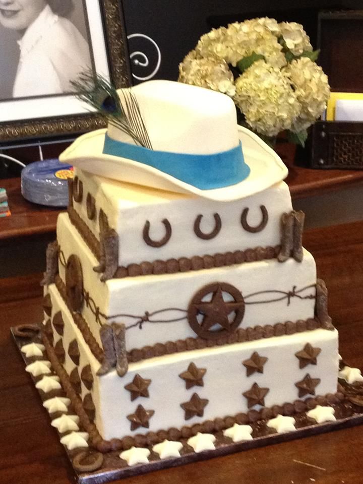 White Cowboy Hat Cake