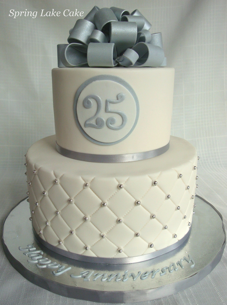 25th Wedding Anniversary Cake Idea