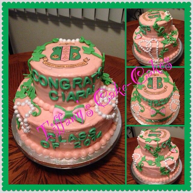 Alpha Kappa Alpha Graduation Cake