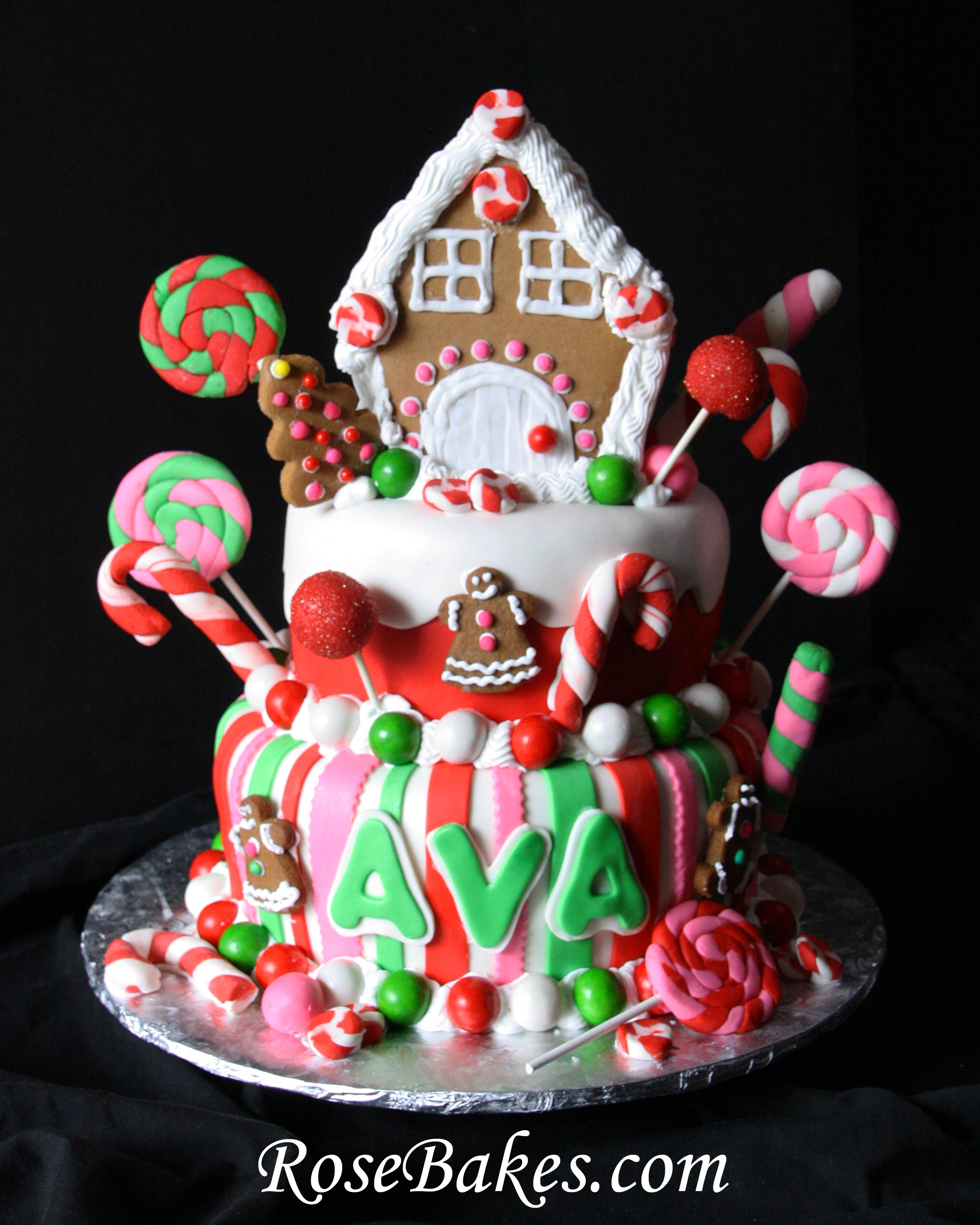 Gingerbread Christmas Birthday Cake