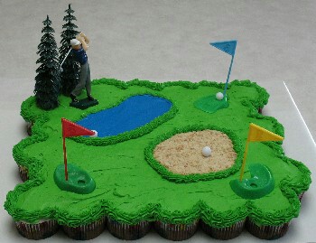 Golf Cupcake Cake Ideas