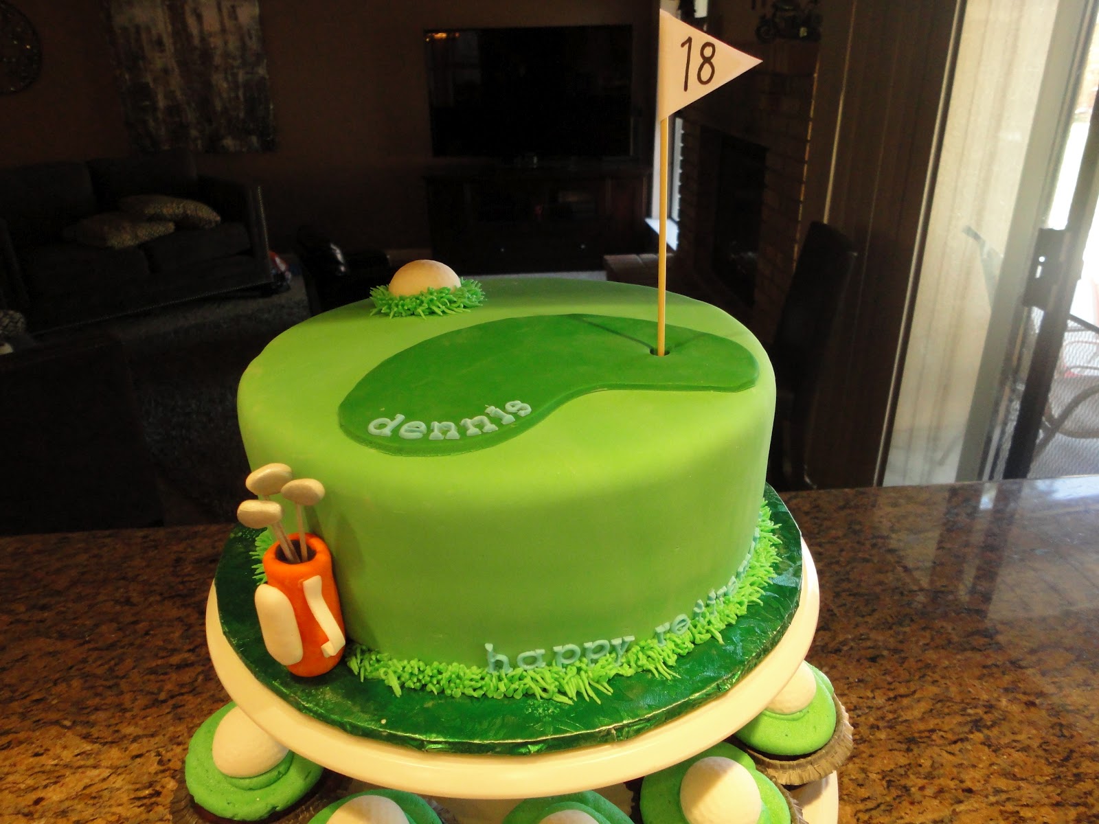 Golf Themed Retirement Cake