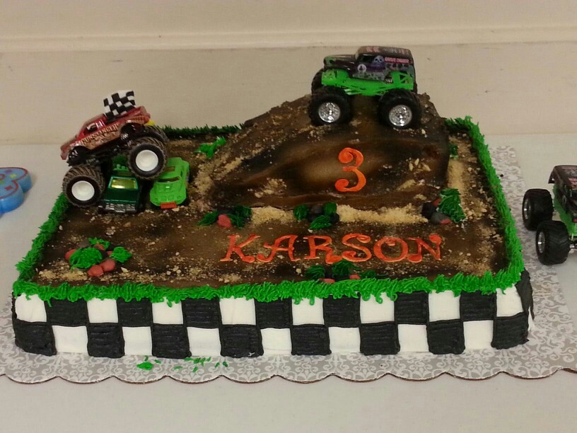 Grave Digger Monster Truck Cake