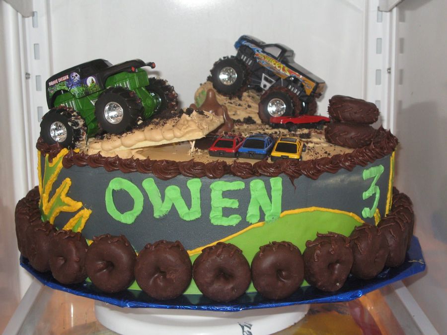 Grave Digger Monster Truck Cake