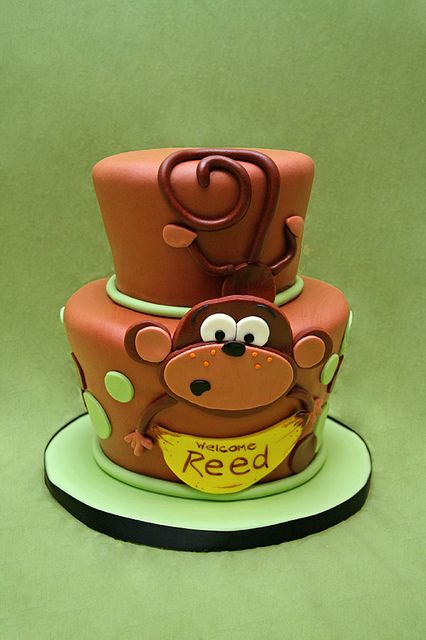 Monkey Baby Shower Cake