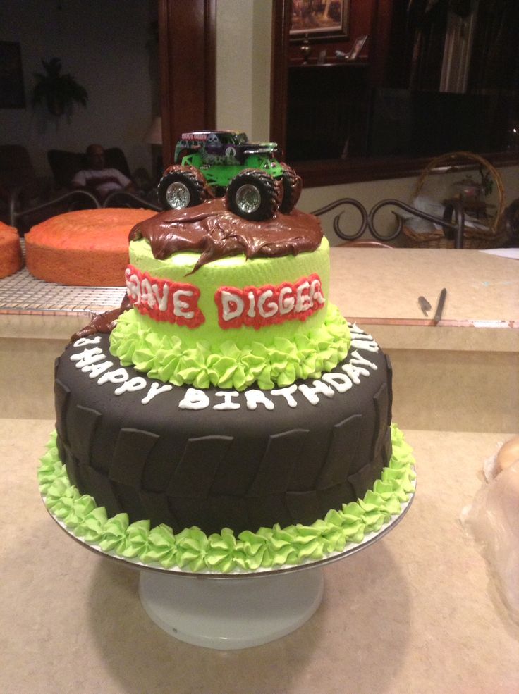 Monster Truck Birthday Cake