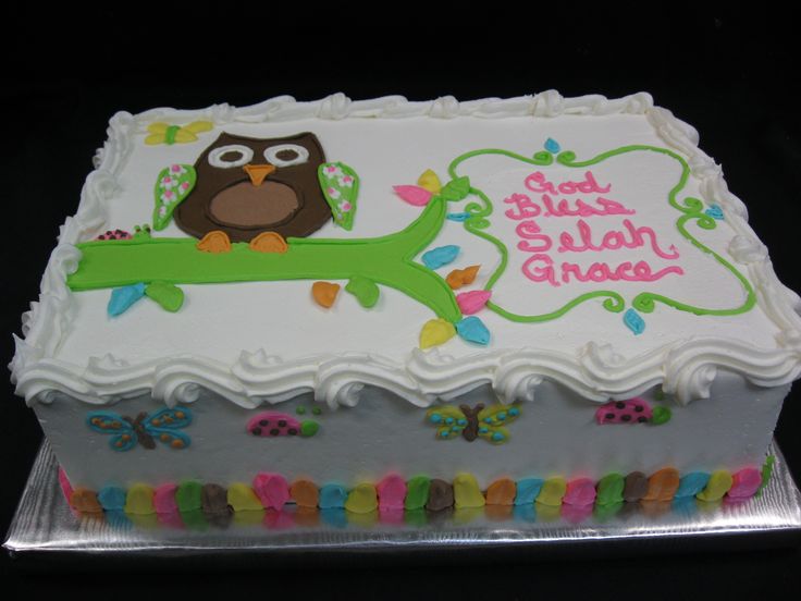 Owl Baby Shower Sheet Cakes