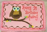 Owl Birthday Sheet Cake