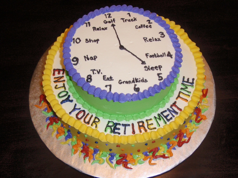 Retirement Clock Cake Ideas