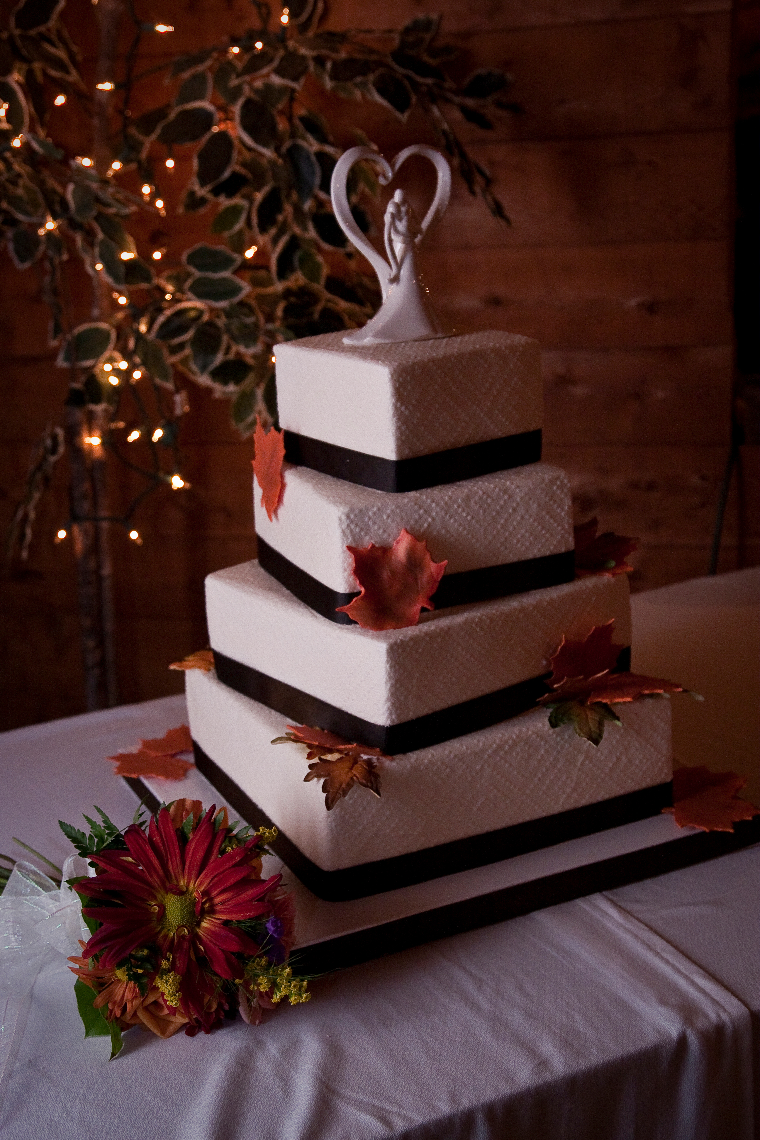 11 Simple Square Fall Wedding Cakes Photo Beautiful Simple