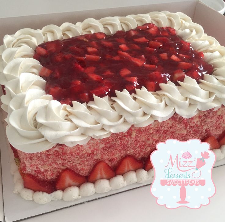 Strawberry Shortcake Sheet Cake