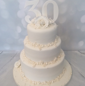 2 Tier 50th Wedding Anniversary Cakes