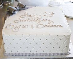 25th Wedding Anniversary Cake Designs