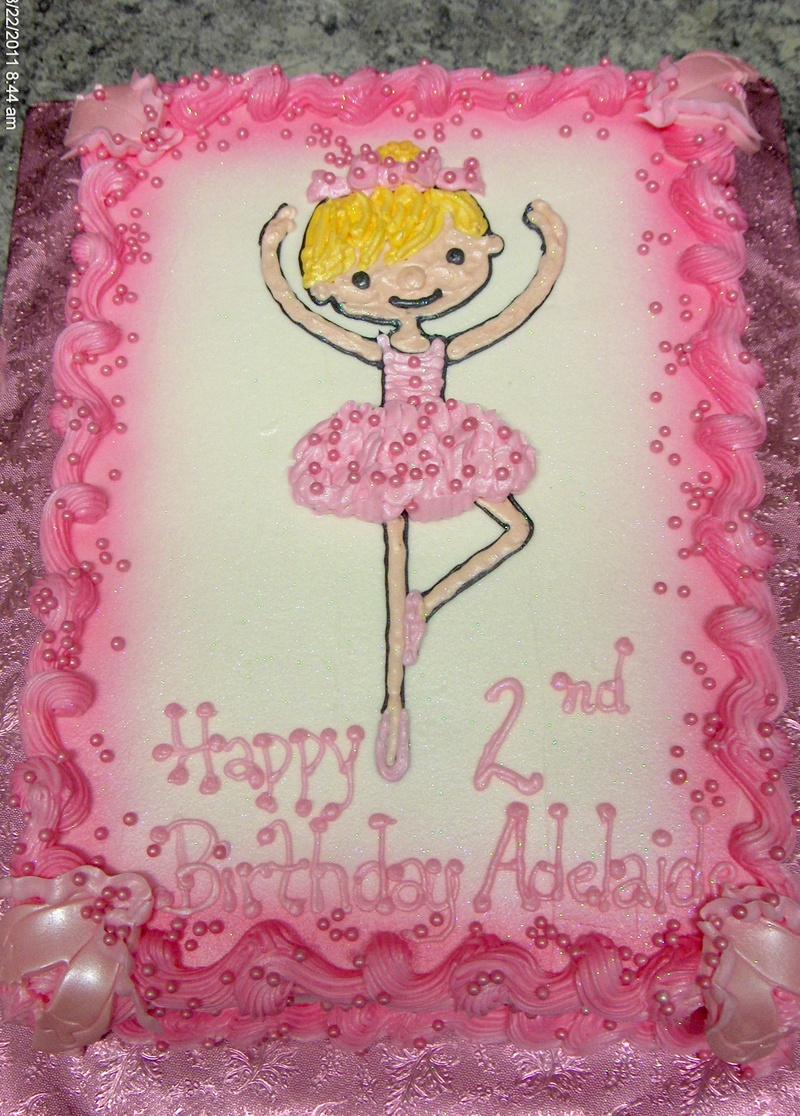 Ballerina Birthday Sheet Cake