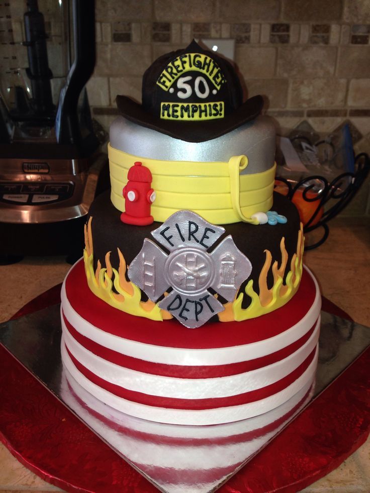 Fire Department Birthday Cake