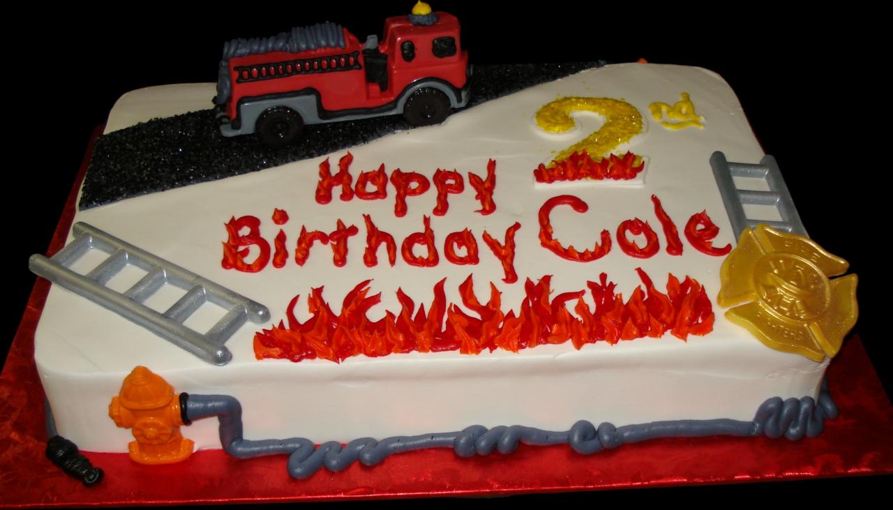 Firefighter Birthday Cake