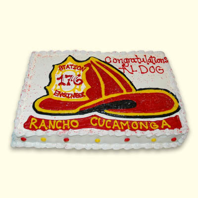 Fireman Birthday Sheet Cakes