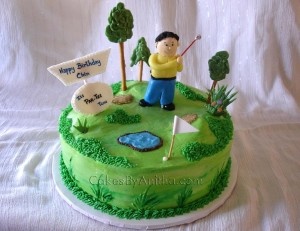 Happy Birthday Golf Cake