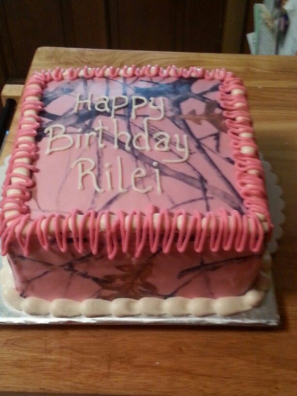 Pink Camo Cake