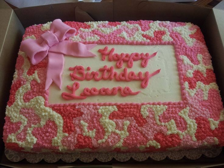 Pink Camo Cake