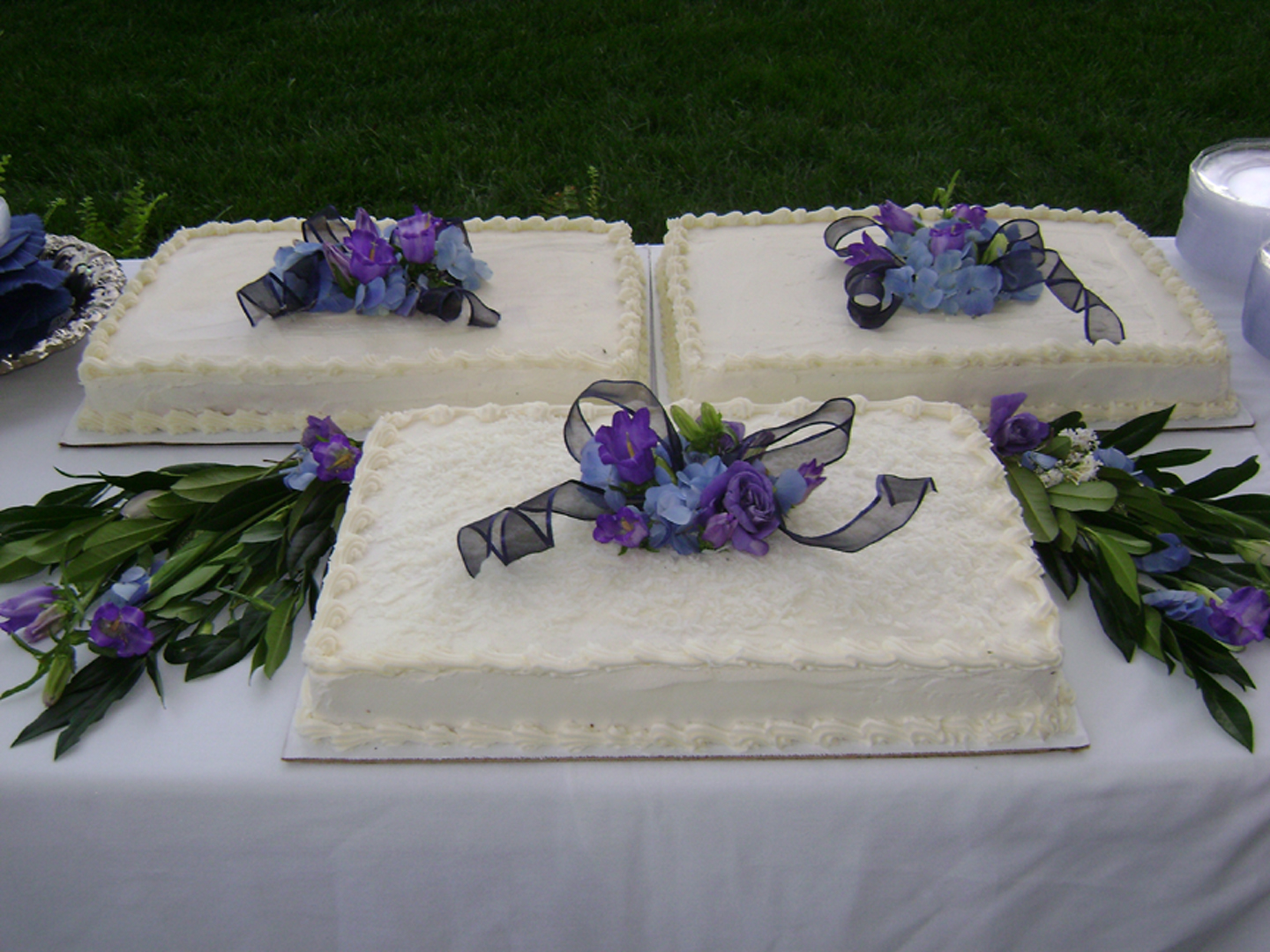 Wedding Sheet Cakes with Flowers