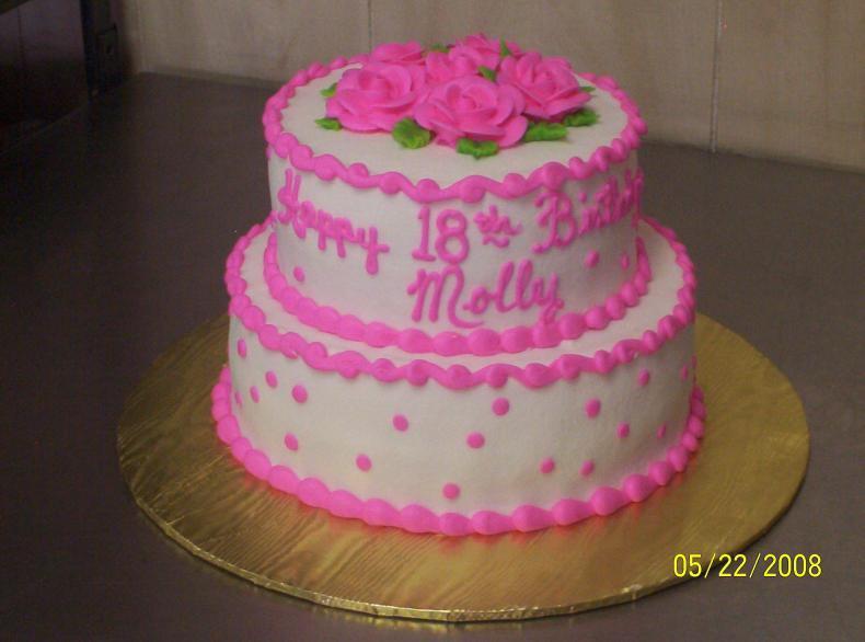 2 Tier Pink Birthday Cake