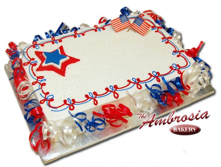 4th of July Birthday Sheet Cake