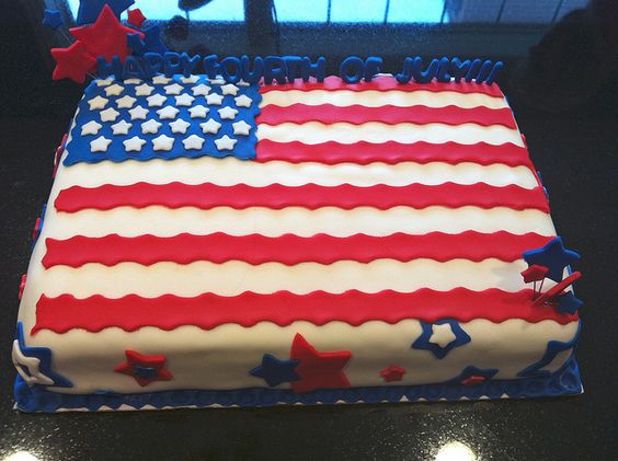 4th of July Fondant Cakes Sheet