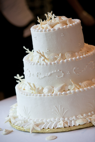 Beach Theme Wedding Cake