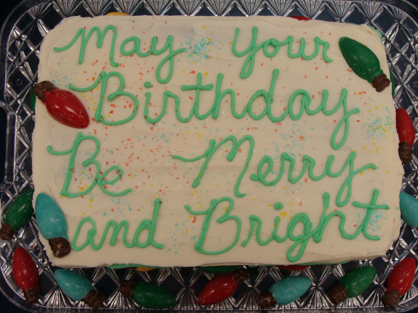 Christmas Birthday Sheet Cake