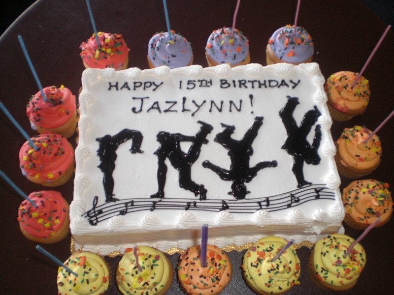 Dance Themed Birthday Cake