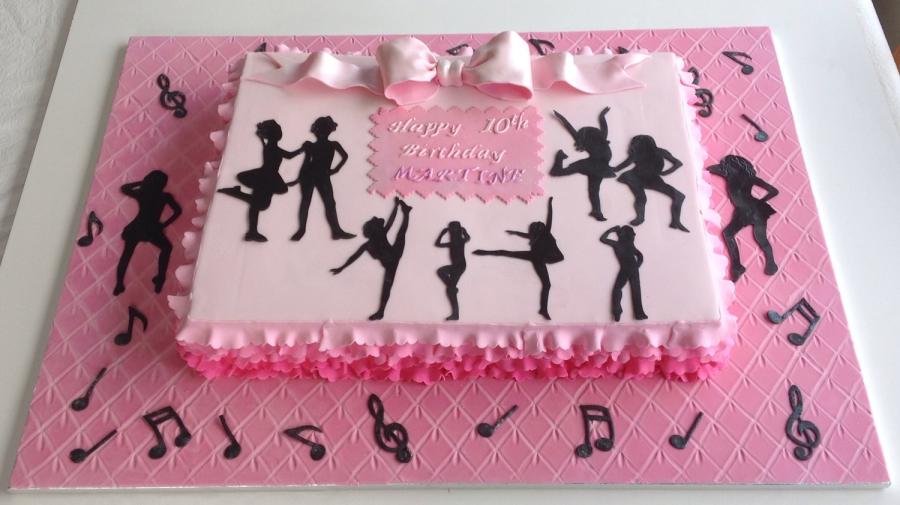 Dance-Themed Sheet Cake