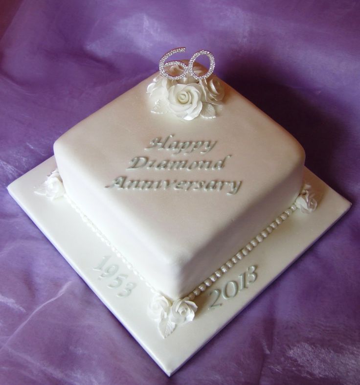 Diamond Anniversary Wedding Cake