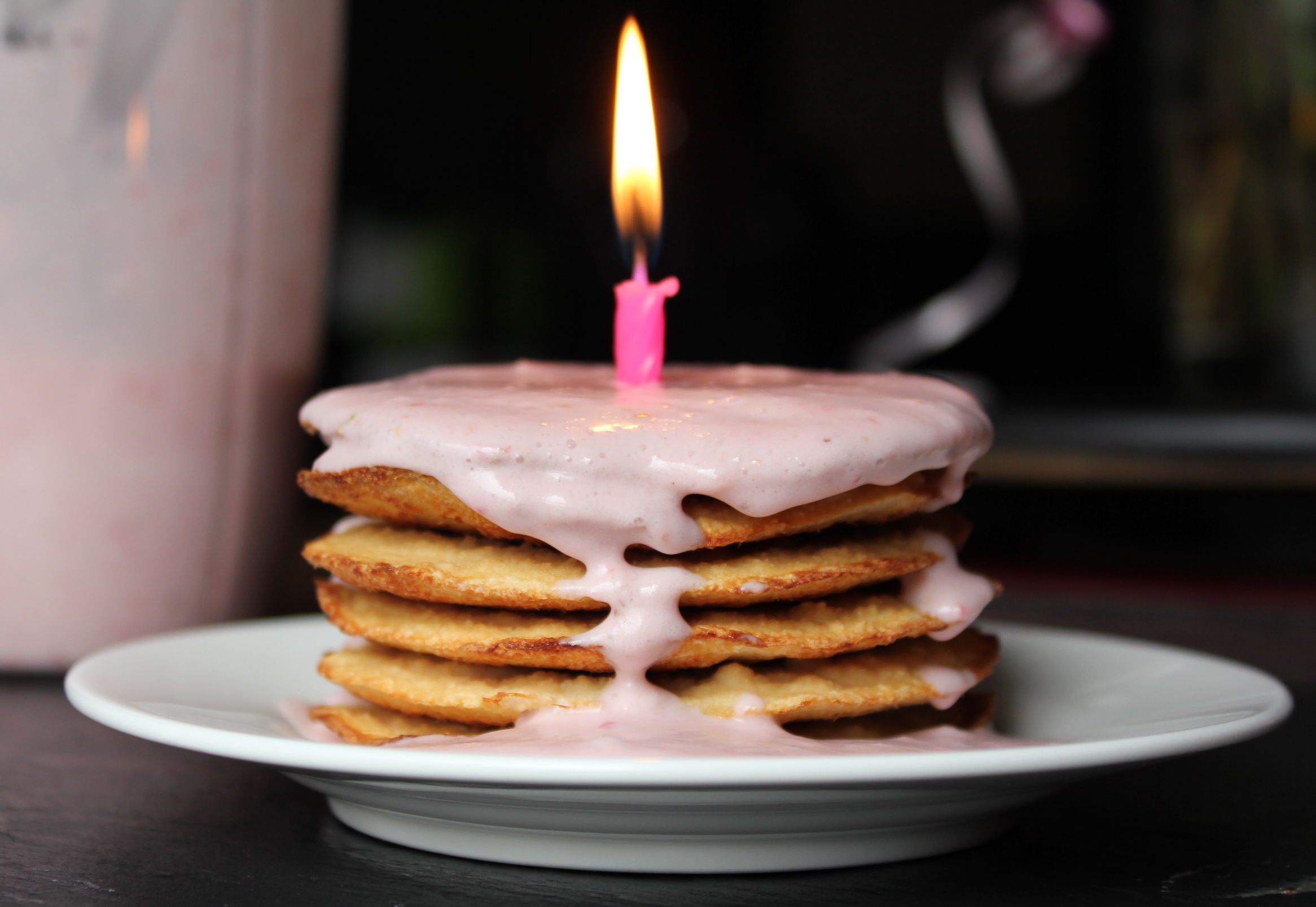 Happy Birthday Pancake Candle